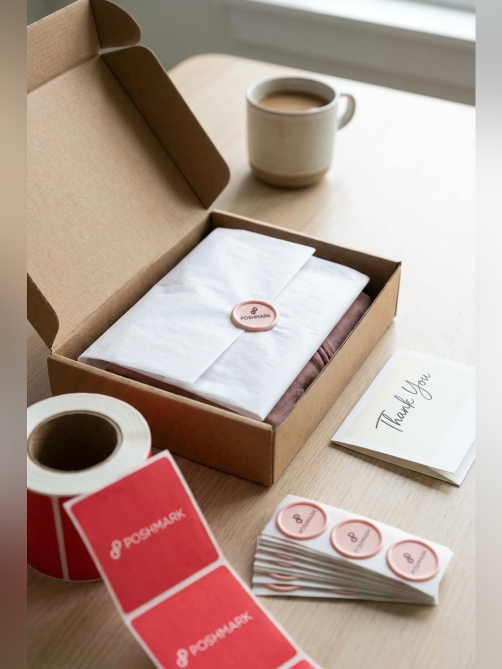 POSHMARK Branded Wax Seal Stickers | Premium Reseller Packaging Supplies - Picture 6 of 14